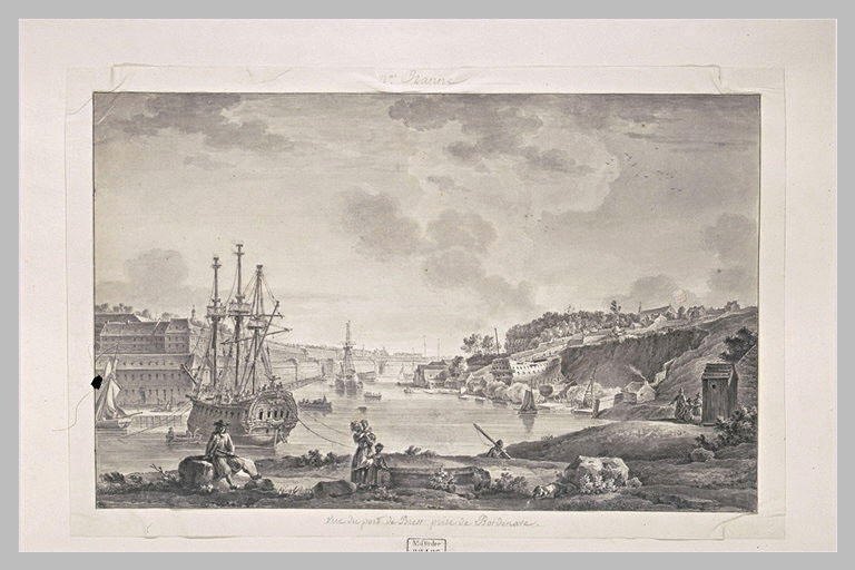 Vue du port de Brest prise de Bordenave_0