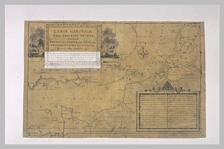 Carte explicative des combats livrés dans la Manche depuis 1639 à 1690_0