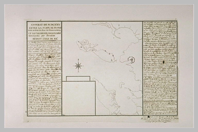 Carte explicative non terminée, avec texte historique manuscrit_0
