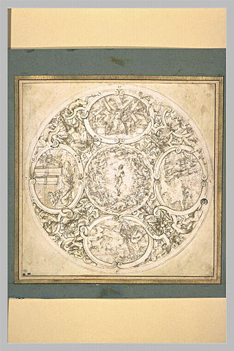 Etude pour une ornementation circulaire, avec la Vie de Samson_0
