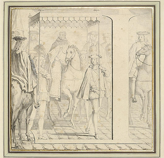 La lettre L inversée dans une scène du Sacre de Louis XV_0