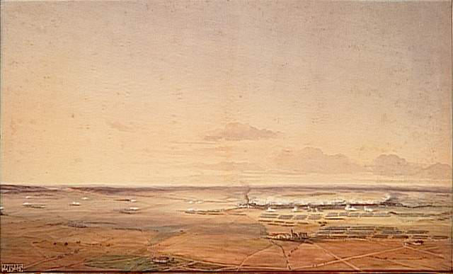 Bataille de Wagram, 1ère journée, le 5 juillet 1809 à sept heures du soir, Siméon Fort, 1835