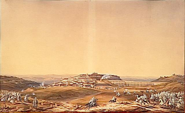 Combat de Médéah en janvier 1831 ; la garnison française de la ville aidée par les habitants repousse l'attaque arabe_0