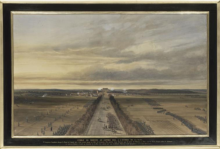 Combat de Brienne le 29 janvier 1814, à l'entrée de la nuit, Siméon Fort, 1840