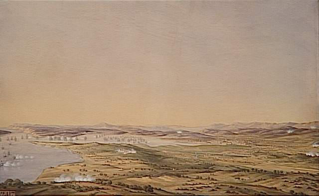 Siège de Toulon le 17 décembre 1794, la division de l'Est commandée par le général Lapoype, canonnant les forts Sainte Catherine et Lamalgue, Siméon Fort, 19e siècle