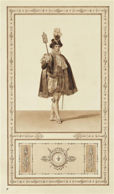 Sacre de Charles X : huissier portant la massse_0