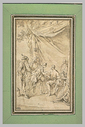 Visite d'un jeune homme accompagné de deux orientaux à un prince_0