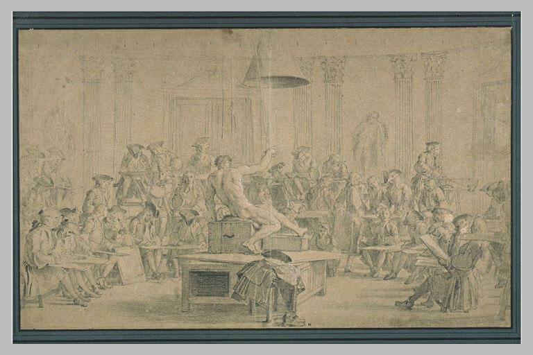 Etude du modèle vivant à l'Académie_0