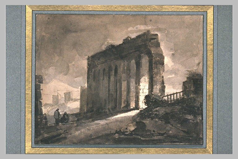 Vue de l'aqueduc de Claude du côté de la route d'Albano_0