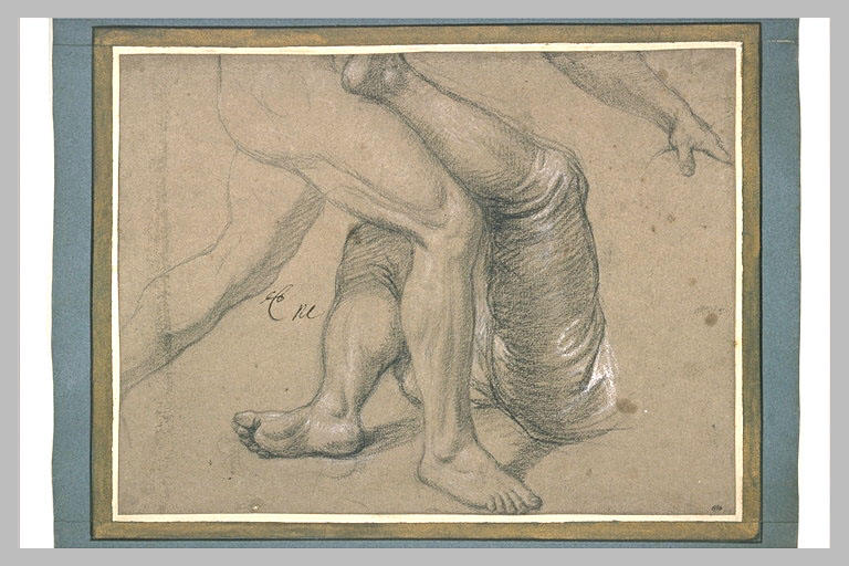 Jambes de deux hommes luttant_0