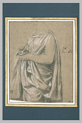 Draperie pour une femme debout, à mi-jambes_0