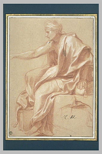 Homme drapé assis, tournée vers la gauche_0