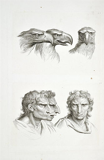 Trois têtes d'aigle et trois têtes d'hommes en relation avec l'aigle_0