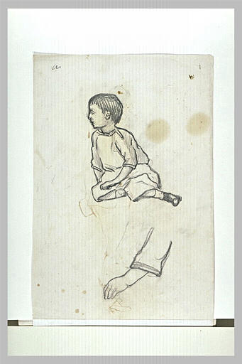 Jeune garçon assis, et avant-bras_0