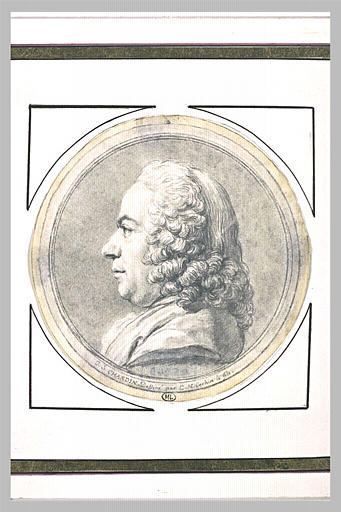 Portrait de Chardin, en buste de profil vers la gauche_0