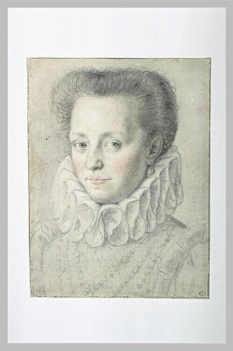 Portrait d'une femme, de trois quarts vers la droite_0