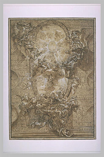 Première pensée du plafond du Gesù, à Rome_0