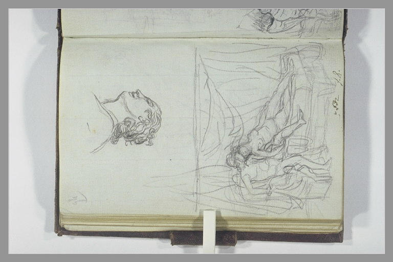 Amour et Psyché ; tête de femme_0