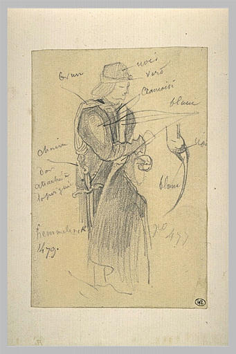 Etude d'après une figure en costume du Moyen-Age_0