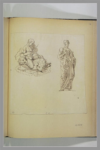 Amphion et une statue de vieillard_0