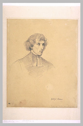 Portrait d'abbé en buste de trois quarts à droite_0
