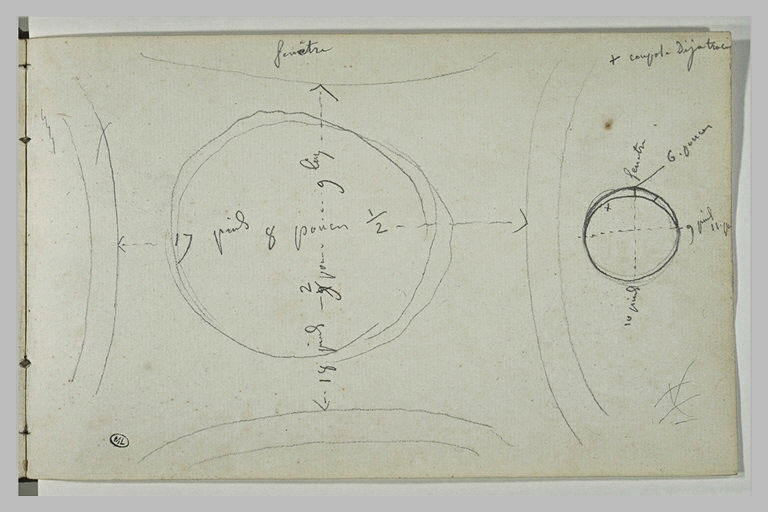 Etude d'architecture et notes manuscrites_0
