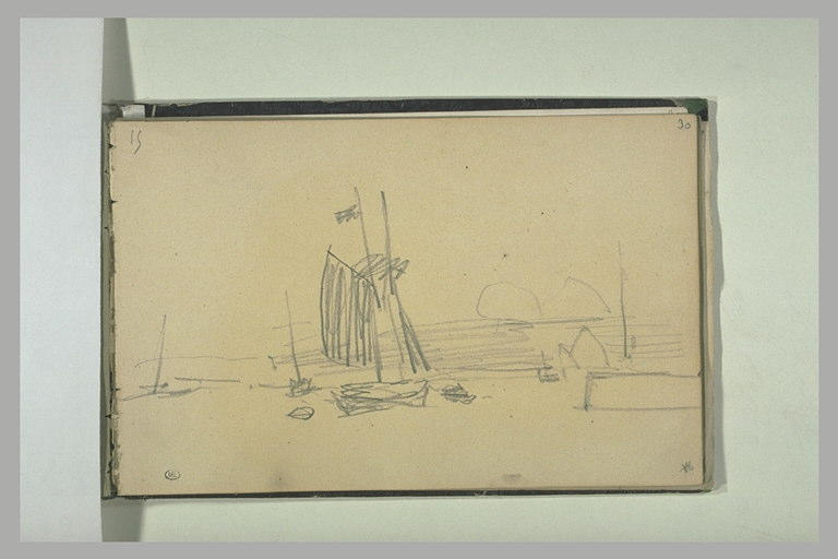 Barques de pêche près d'un port_0