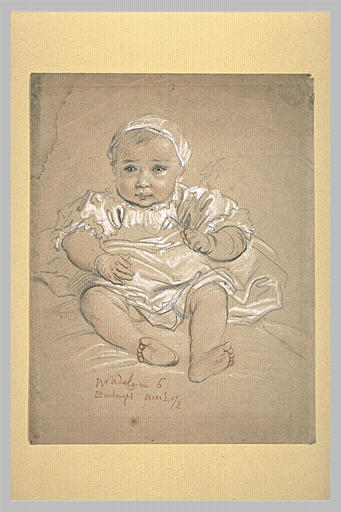 Enfant assis, de face : portrait de madeleine Boulanger_0