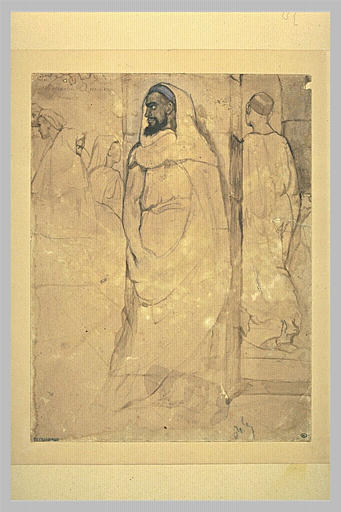 Arabe barbu, parmi d'autres figures d'arabes_0