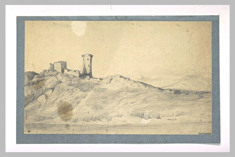 Château-fort en ruines sur une colline_0