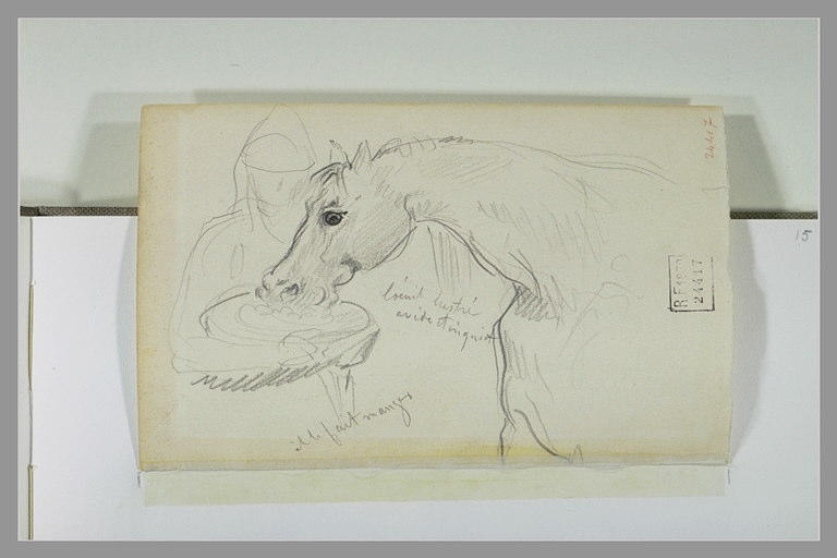 Arabe faisant manger un cheval_0