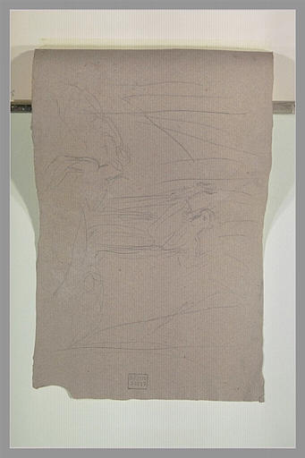 Le Christ debout, écartant les bras, et des figures à terre_0