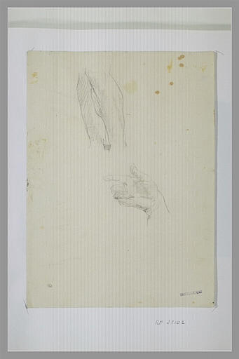 Jambes ; main droite l'index en avant_0