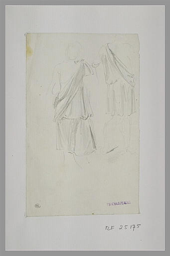 Deux études pour une figure drapée_0