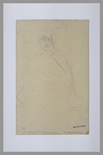 Homme algérien, assis en tailleur, de face_0