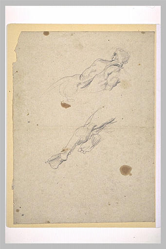 Dos et jambes d'un homme nu, allongé_0