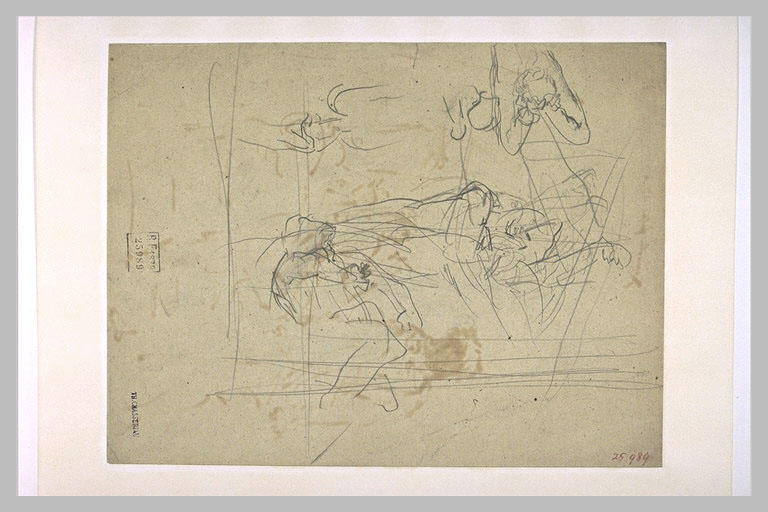 Croquis pour Othello agonisant au pied du lit de Desdémone_0