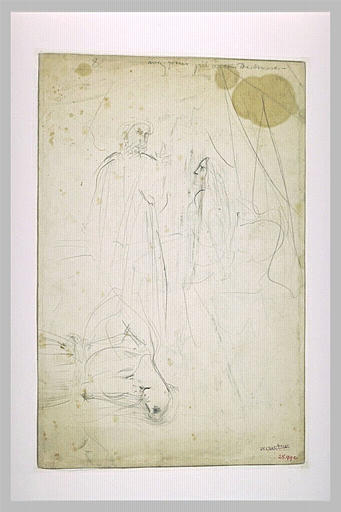 Étude de femme en buste et d'Othello devant Desdémone_0