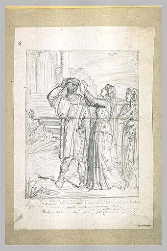 Desdémone bandant le front d'Othello_0