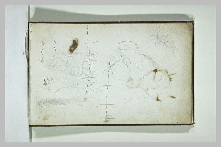 Femme en buste tenant un un objet et de figure allégorique_0