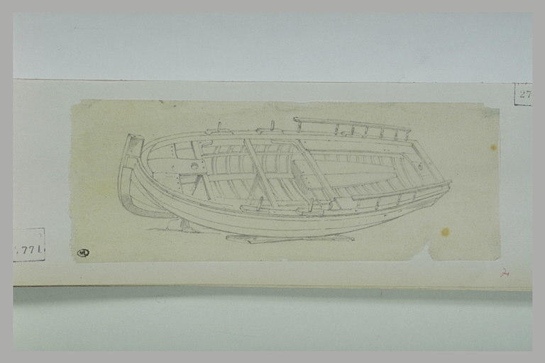 Vue en hauteur d'une barque_0