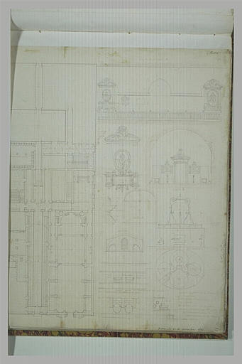 Rome : plan et détails de l'église Trinité-des-Pellerins_0