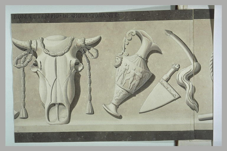 Rome : frise du Temple de Jupiter Tonnant_1