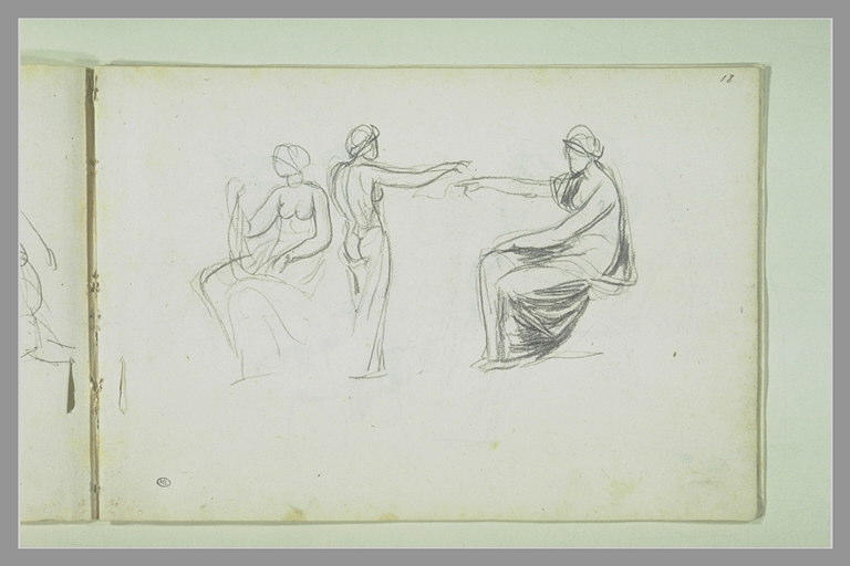 Deux études de femme assise et une debout_0