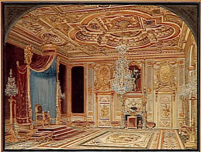 Vue de la salle du trône au palais de Fontainebleau_0