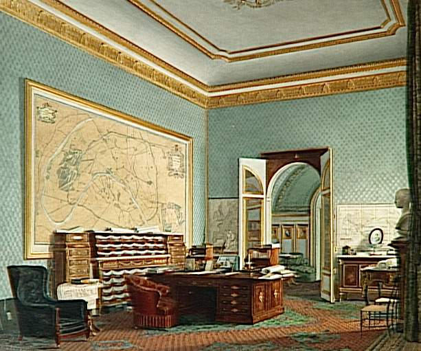 Vue du cabinet de travail de l'empereur au Palais des Tuileries_0