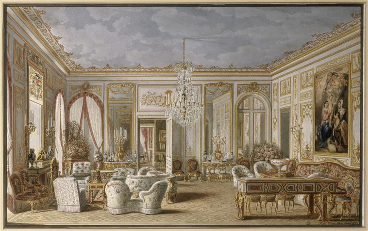 Vue du salon de l'Impératrice au palais de Saint-Cloud sous le Second Empire_0