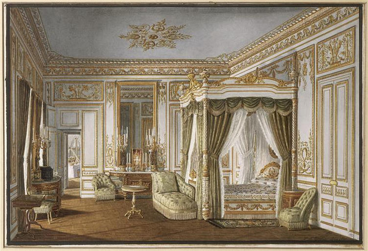 Vue de la chambre à coucher de l'Impératrice au palais de Saint-Cloud_0