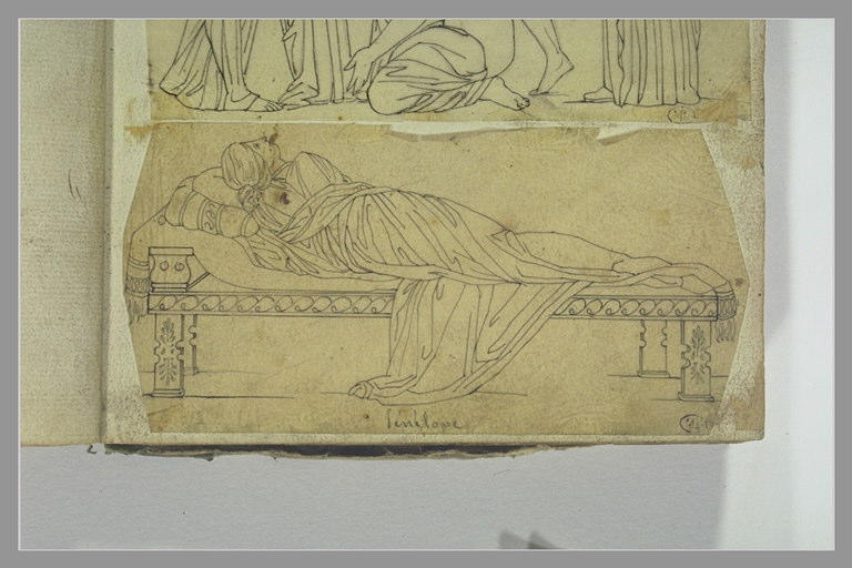 Étude d'après l'antique : Pénélope allongée sur un lit_0