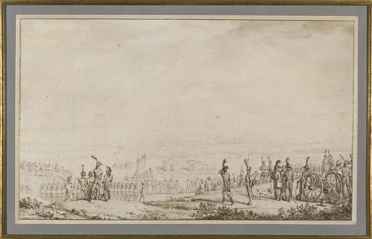 L'entrevue de Tilsitt : Napoléon et Alexandre Ier sur le Niémen, Carle Vernet, 4e quart 18e siècle, 1ère moitié 19e siècle